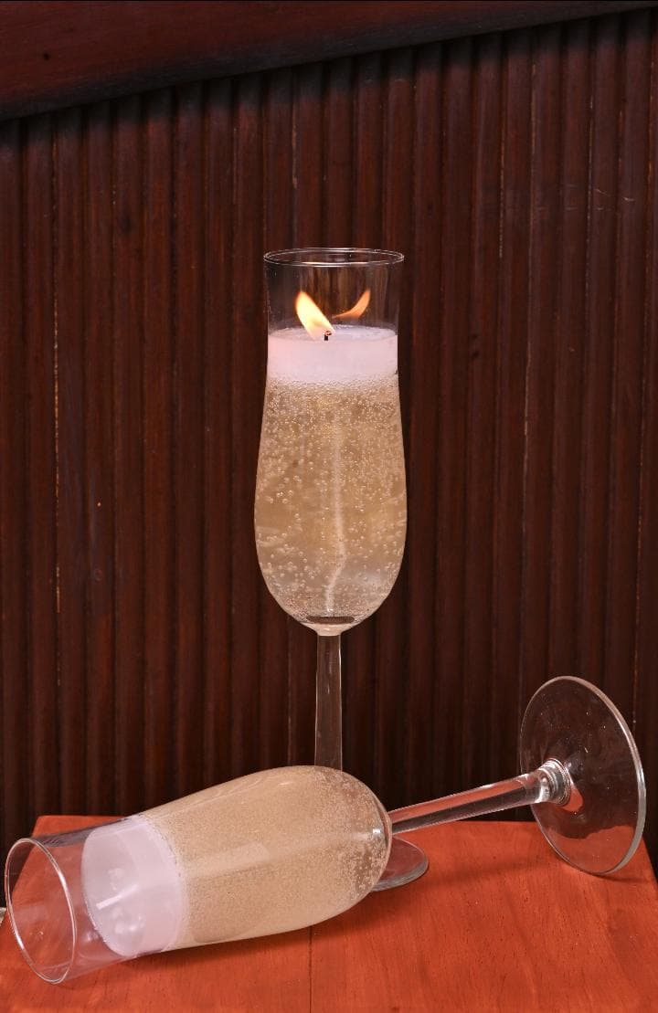Golden Glow Flute Candle