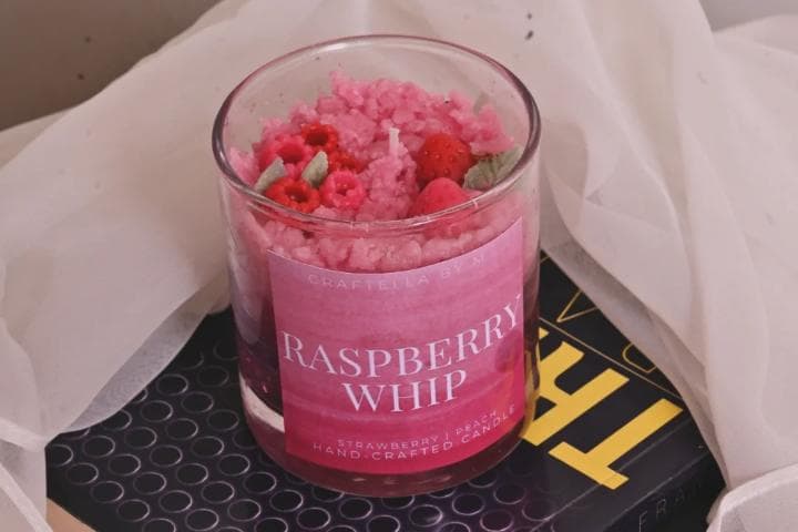 Raspberry Ship Candle